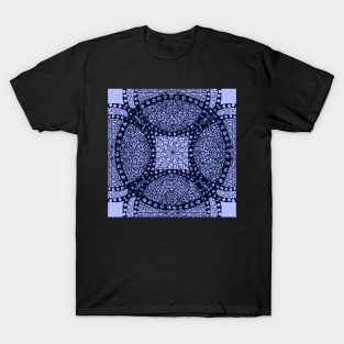 Blue Circles and Webbing Pattern T-Shirt